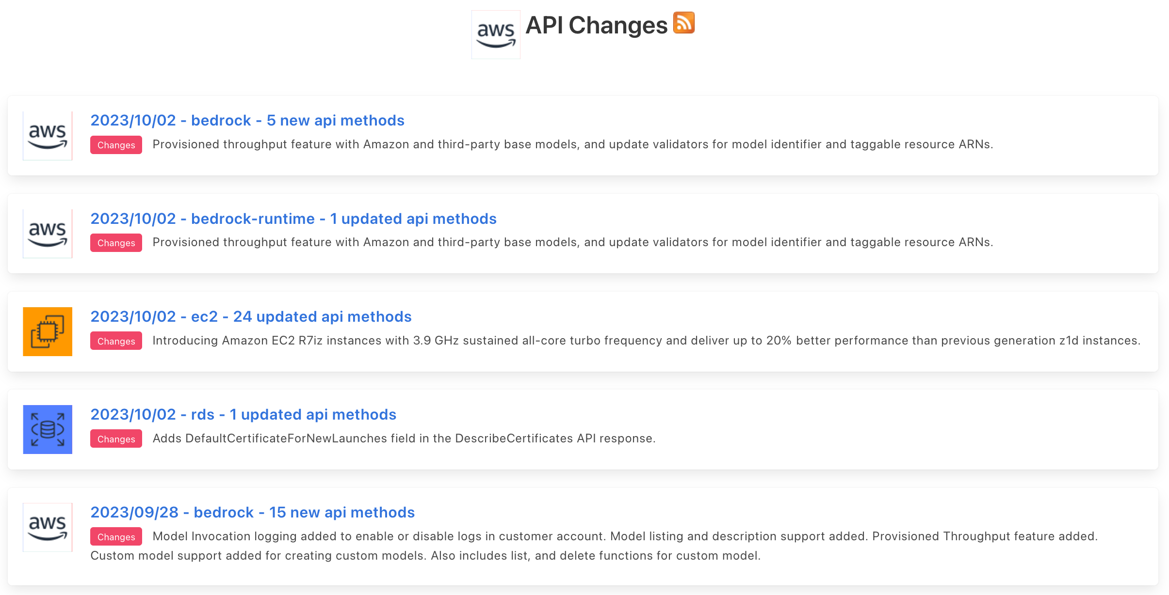 APIs change frequently